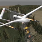Drone Strike Military War 3D Logo