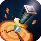 Knife Throw 3D Logo