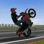 Moto Wheelie 3D Logo
