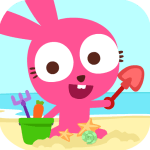 Purple Pink Summer Beach Logo