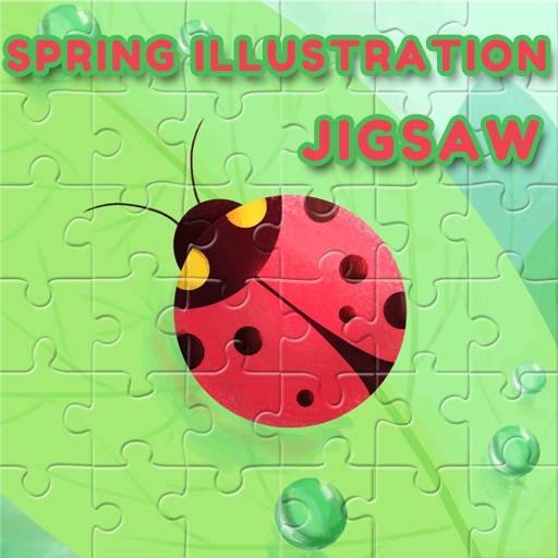 Spring Illustration Puzzle Logo